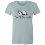 Panda, Don't Disturb - Womens T-shirt Pale Blue Womens T-shirt animal Printed In Australia