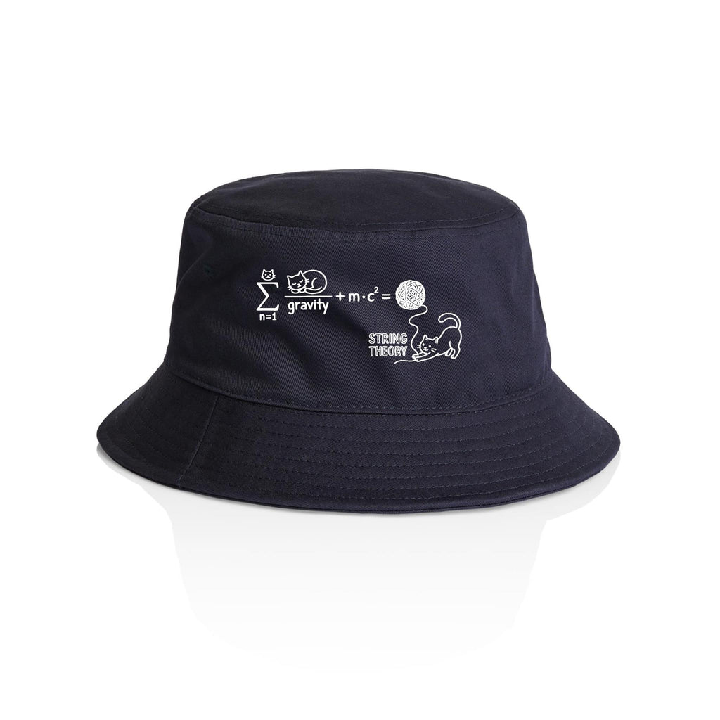 Cat String Theory Physics AS Colour Bucket Hat