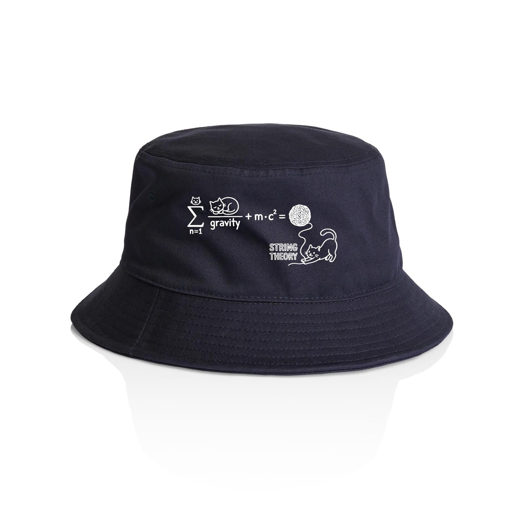 Cat String Theory Physics AS Colour Bucket Hat