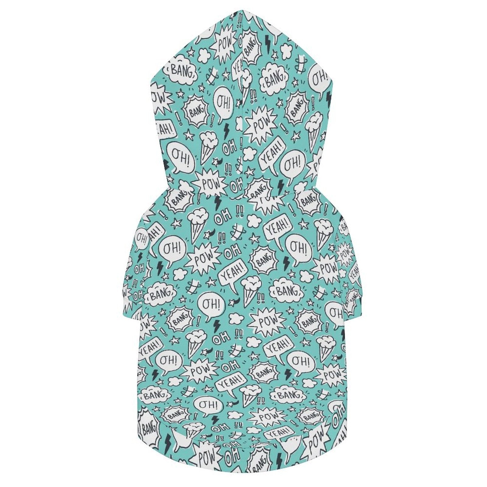 Comic Book Speech Bubbles Pet Hoodie (Large Size)