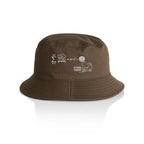 Cat String Theory Physics AS Colour Bucket Hat Walnut One Size As Colour Bucket Hat animal Printed In Australia Science