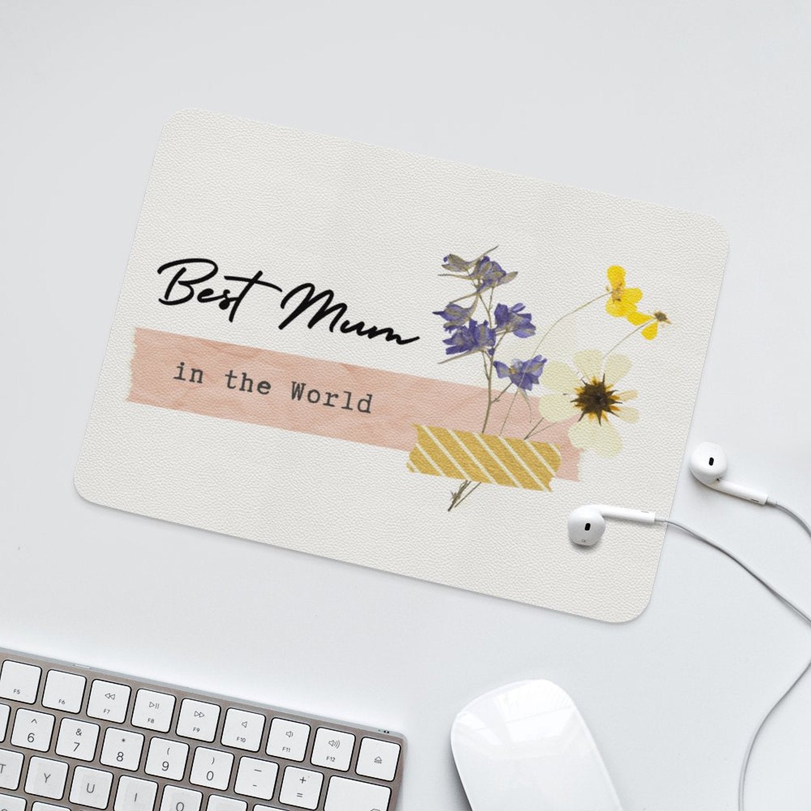 Best Mum In The World - Leather Mouse Pad Leather Mouse Pad Mum Printed Offshore
