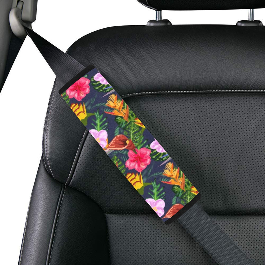 Tropical Floral Car Seat Belt Cover 7''x10'' (Pack of 2) Car Seat Belt Cover 7x10 (Pack of 2) Plants Printed Offshore