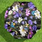 Butterfly Flowers - Semi-Automatic Foldable Umbrella (Model U12) Semi-Automatic Foldable Umbrella (U12)