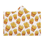 French Fries Kids Hooded Blanket 100cm x 130cm Kids Hooded Blanket Food Printed Offshore