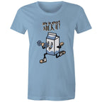 Life Is Short, Milk It - Womens T-shirt Carolina Blue Womens T-shirt Fitness Printed In Australia