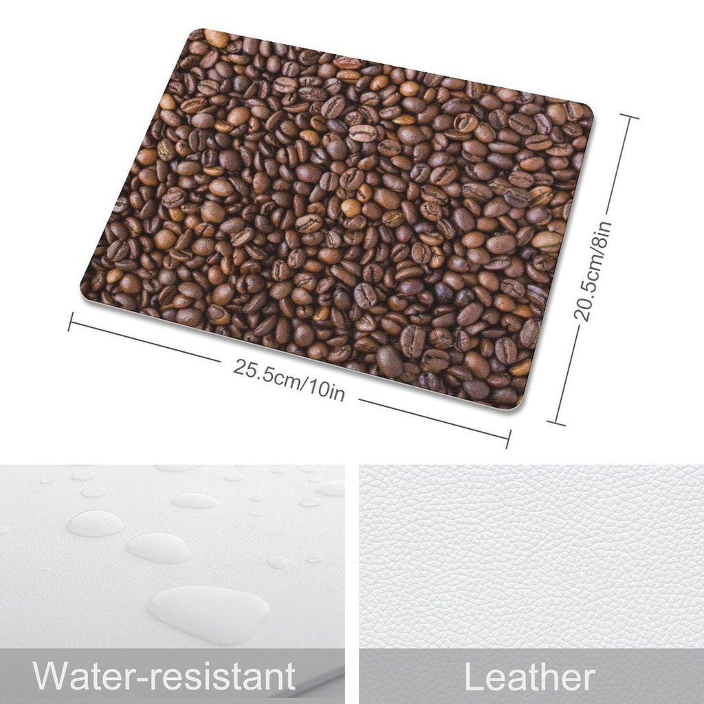 Coffee Beans Leather Mouse Pad Leather Mouse Pad Coffee Printed Offshore