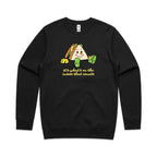 It's What's On The Inside That Counts, Sandwich - AS Colour Stencil Crew Sweatshirt Black Sweatshirt Food Printed In Australia