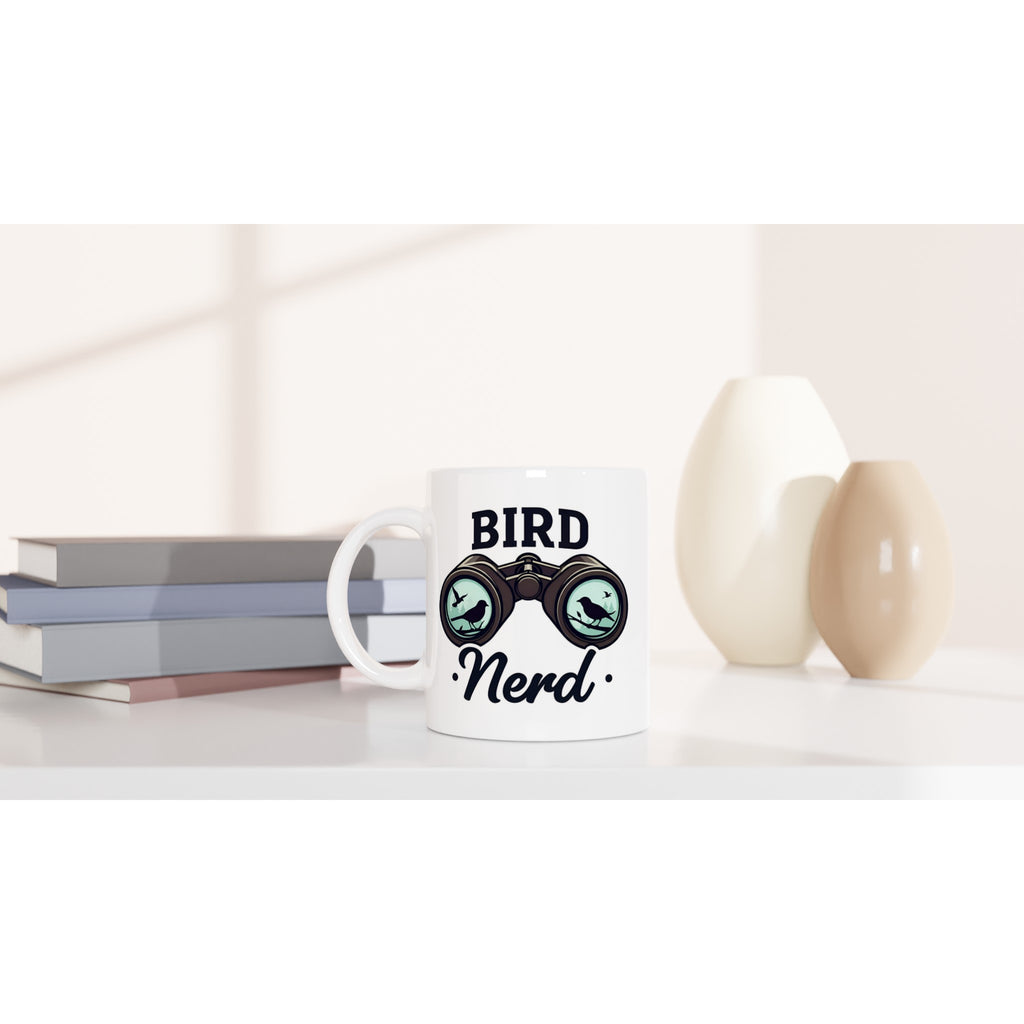 Bird Nerd - White 11oz Ceramic Mug White 11oz Mug animal Globally Fulfilled