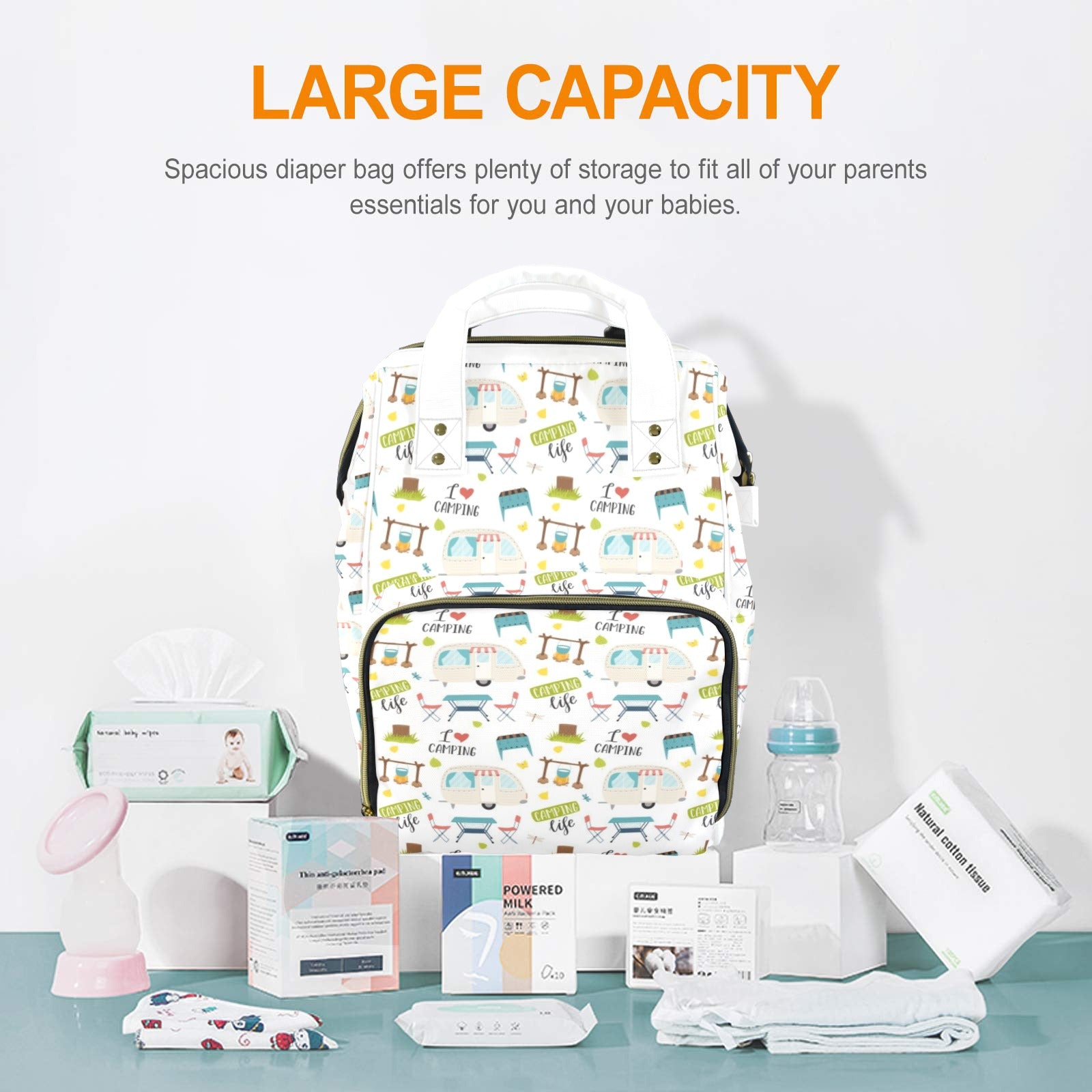 Camping Life - Multi-Function Backpack, Nappy / Diaper Bag