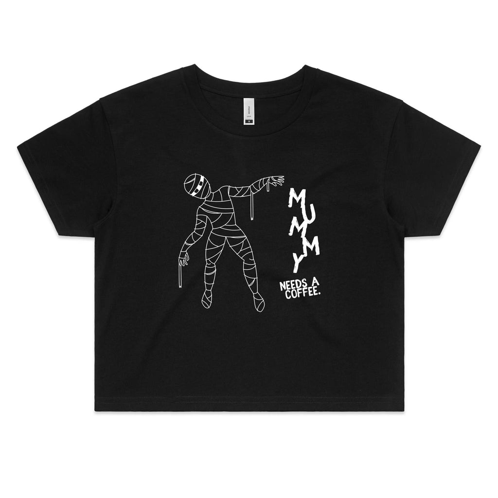 Mummy Needs A Coffee Women's AS Colour Crop Tee