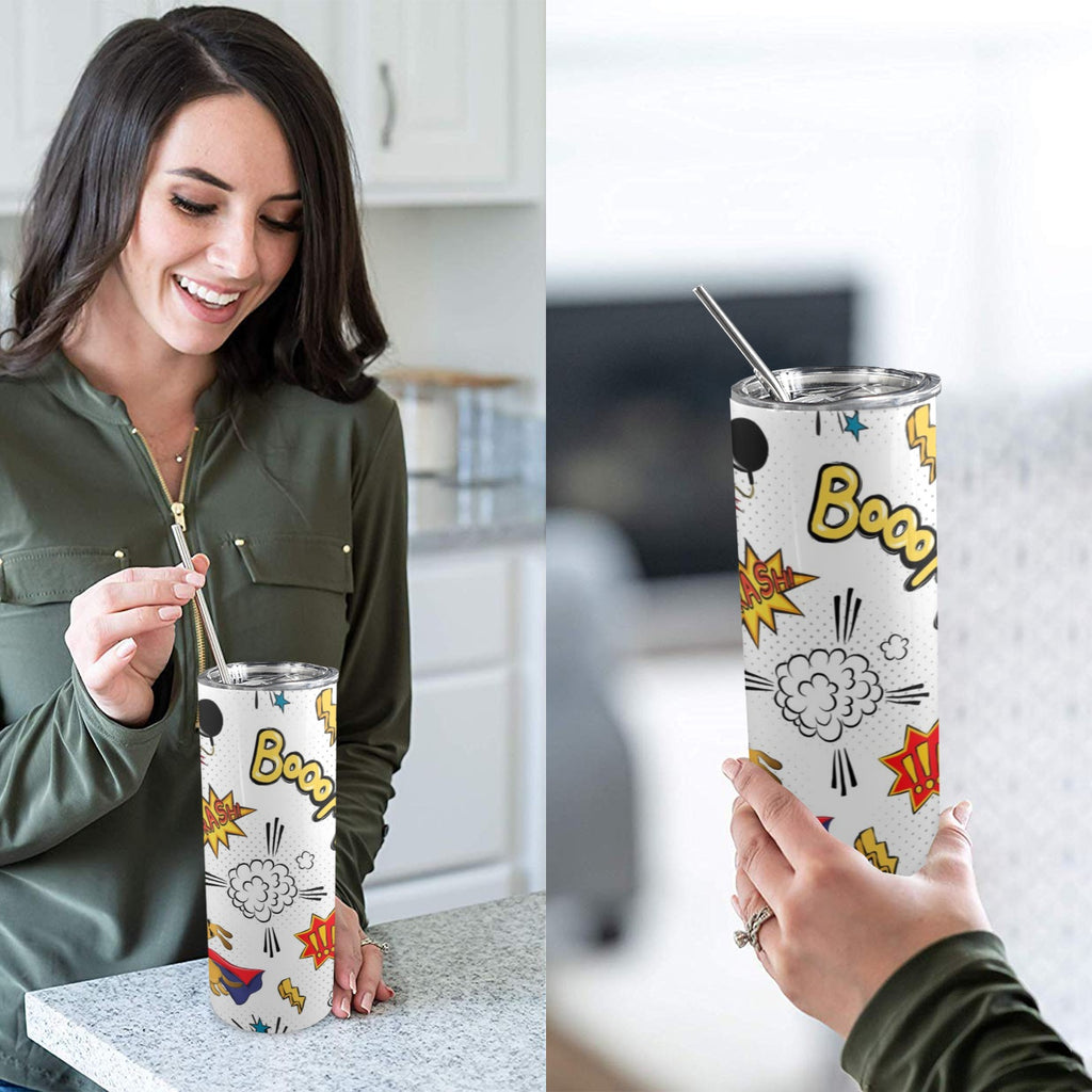 Superdog - 20oz Tall Skinny Tumbler with Lid and Straw