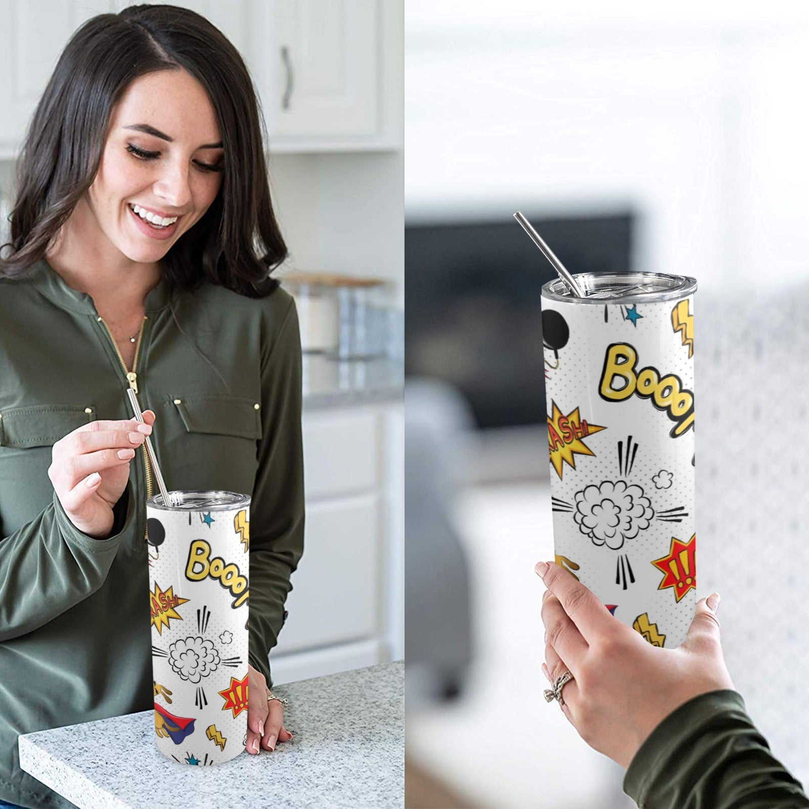 Superdog - 20oz Tall Skinny Tumbler with Lid and Straw