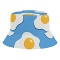 Fried Eggs Kids Bucket Hat black Kids Bucket Hat Food Printed Offshore