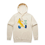 Banana, Time To Split - Mens Hoodie Ecru Mens Hoodie Food Printed In Australia