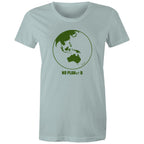 No Planet B, Earth - Womens T-shirt Pale Blue Womens T-shirt Environment Printed In Australia
