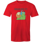 Snailing It - Mens T-Shirt Red Mens T-shirt animal Fitness Printed In Australia