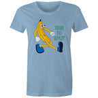 Banana, Time To Split - Womens T-shirt Carolina Blue Womens T-shirt Food Printed In Australia