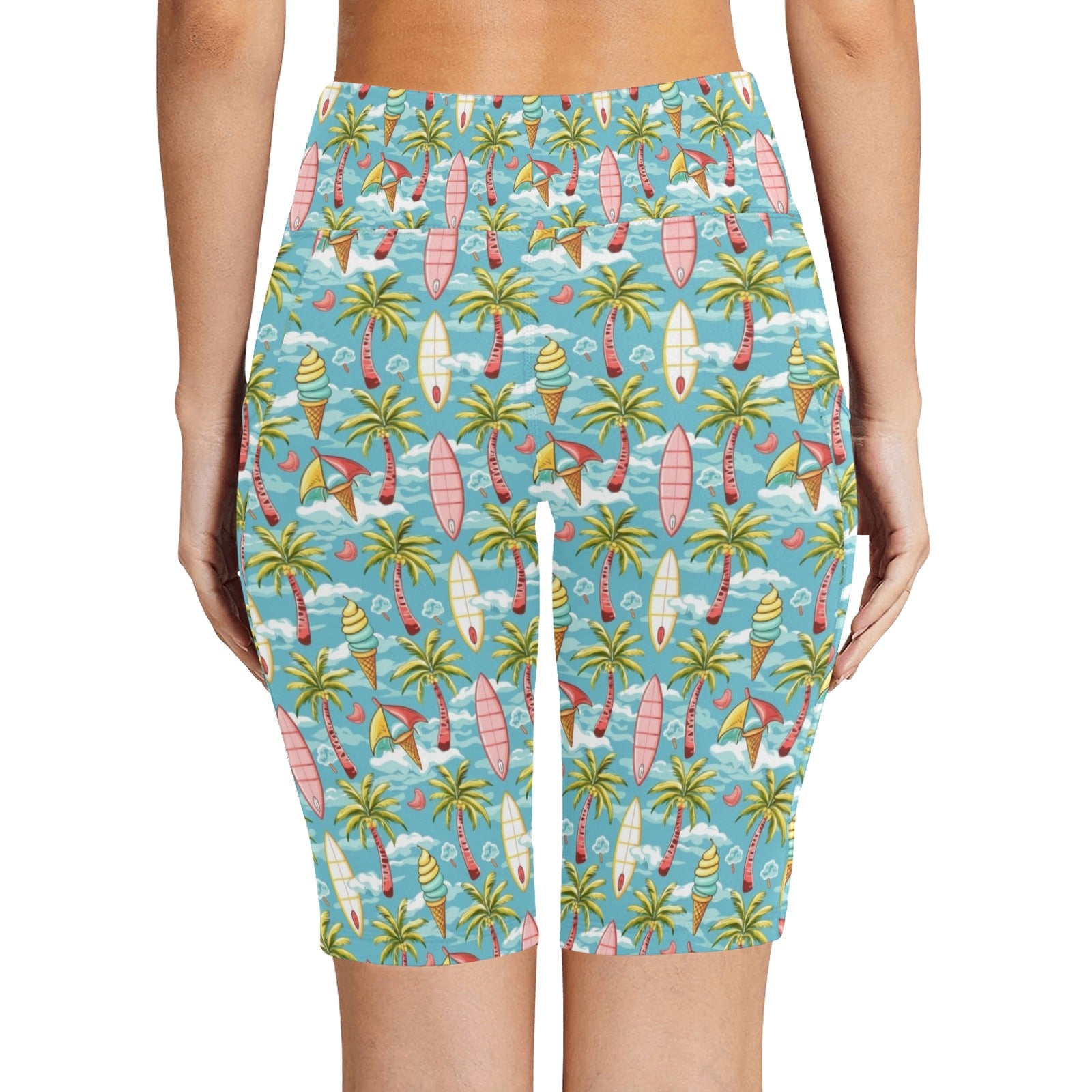 Summer Surf Women's Bike Shorts With Side Pockets