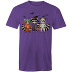 Halloween Raccoons - Mens T-Shirt Purple Mens T-shirt Halloween Printed In Australia