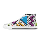 80's Abstract - Kids' High Top Canvas Shoes US6Y Kids High Top Canvas Shoes Printed Offshore Retro
