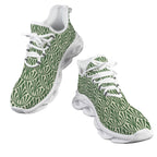 Green Pattern Women's Twisted Sole Sneakers
