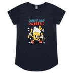 Sweet And Salty, Ice Cream And Fries - Womens Scoop Neck T-Shirt Navy Womens Scoop Neck T-shirt Food Printed In Australia