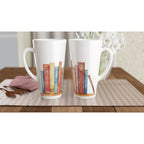 Books - White Latte 17oz Ceramic Mug Latte Mug Globally Fulfilled Reading