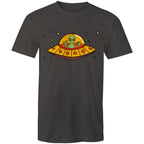 Alien Pizza - Mens T-Shirt Charcoal Mens T-shirt Food Printed In Australia Sci Fi