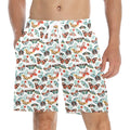 Pretty Moths And Butterflies Men's Mid-Length Beach Shorts 5XL Men's Mid-Length Beach Shorts animal Printed Offshore