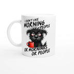 I Don't Like Morning People, Dog - White 11oz Ceramic Mug Default Title White 11oz Mug animal Globally Fulfilled