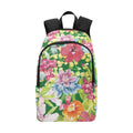 Bright Floral Fabric Backpack One Size Fabric Backpack Plants Printed Offshore