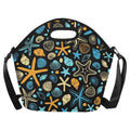Starfish And Shells Neoprene Lunch Bag One Size Neoprene Lunch Bag Ocean Printed Offshore