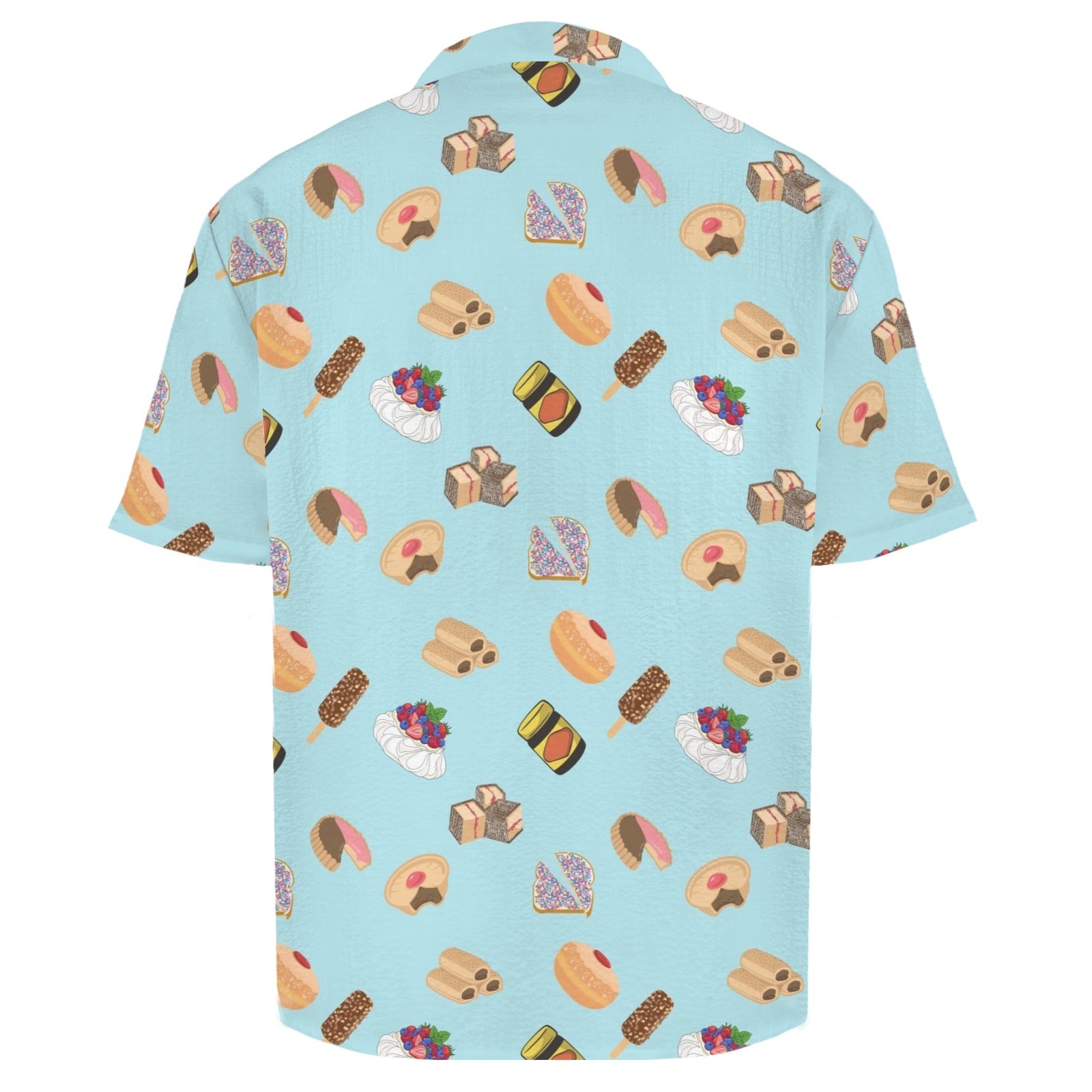Classic Aussie Food Icons Men's Crinkle Hawaiian Shirt