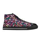 Colour Burst - Men's High Top Canvas Shoes