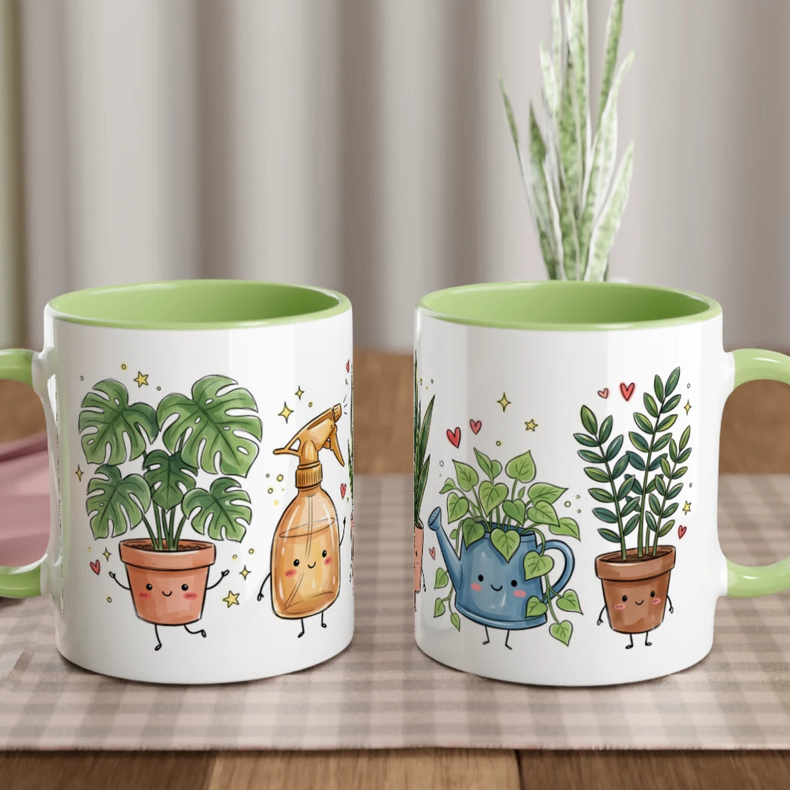 Plant Lover 11oz Ceramic Mug Ceramic Green 11 oz Mug Globally Fulfilled Plants