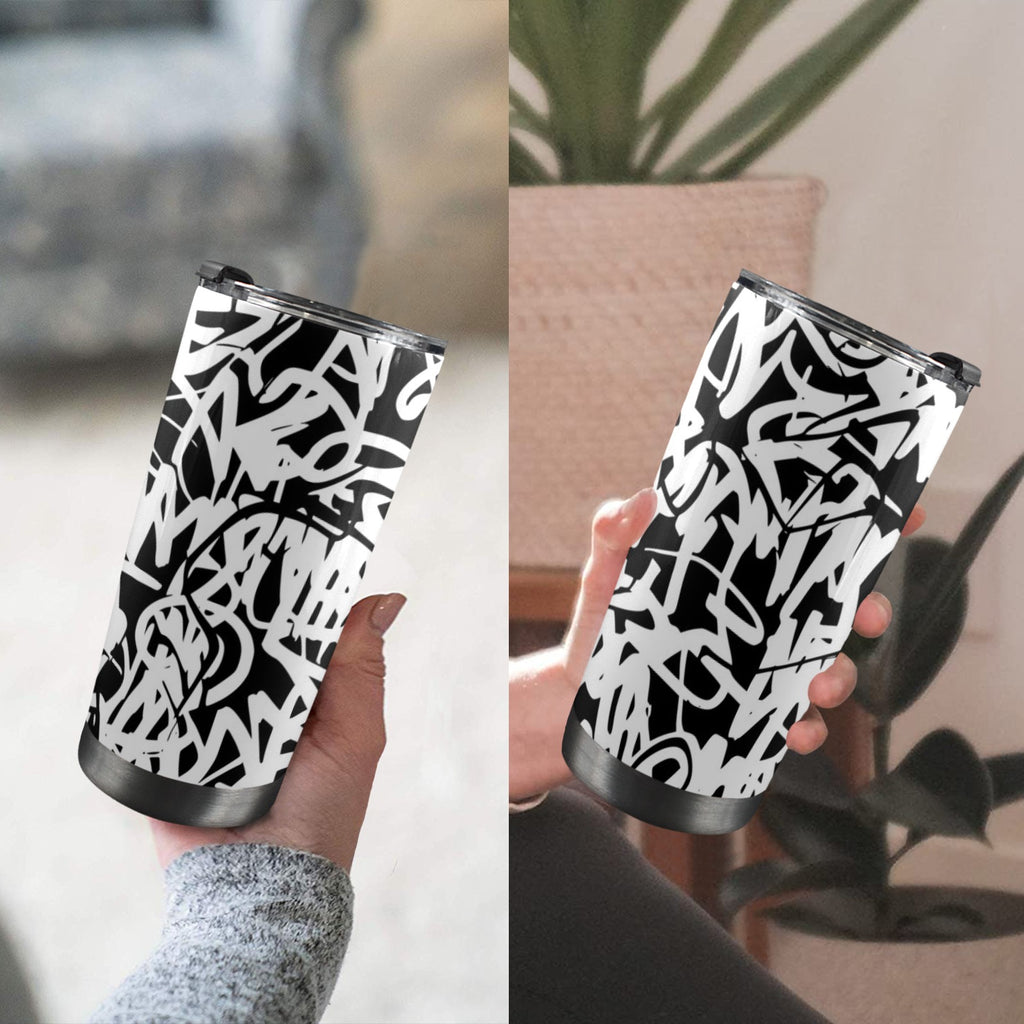 Graffiti - 20oz Mobile Tumbler with Lid (Black Lock) 20oz Travel Mug Printed Offshore