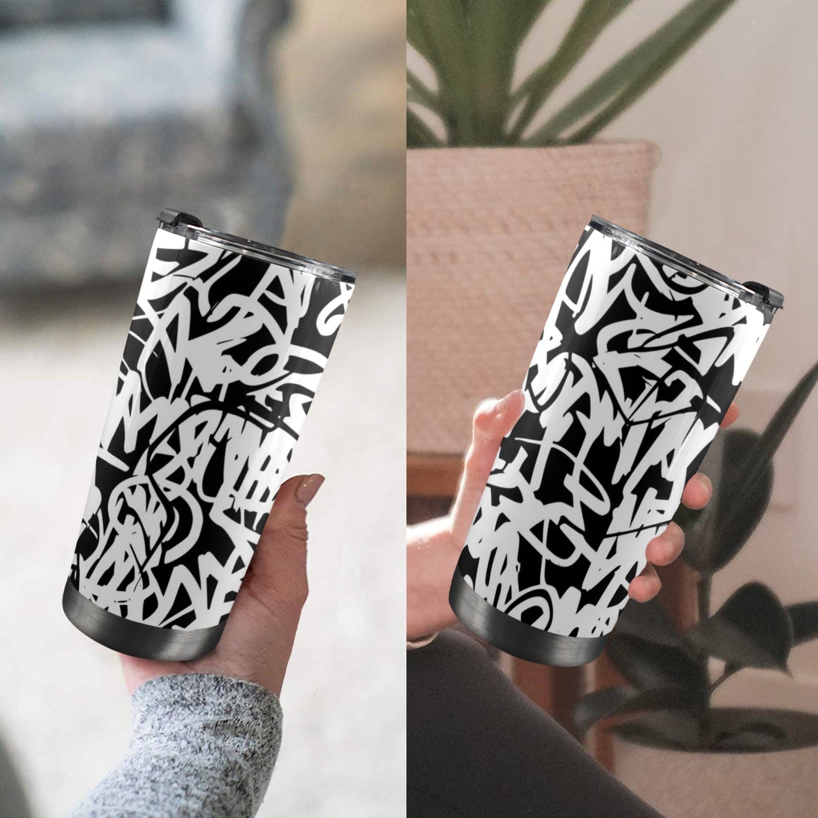 Graffiti - 20oz Mobile Tumbler with Lid (Black Lock) 20oz Travel Mug Printed Offshore