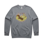 Dachshund, I've Got Friends In Low Places AS Colour Stencil Crew Sweatshirt Unisex Gravel Sweatshirt animal Printed In Australia