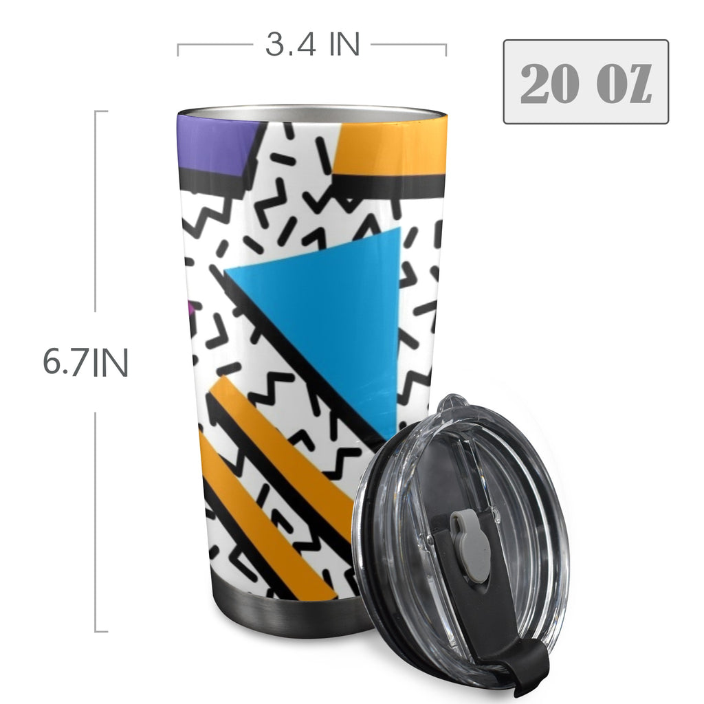 Graphic 80's - 20oz Mobile Tumbler with Lid (Black Lock)