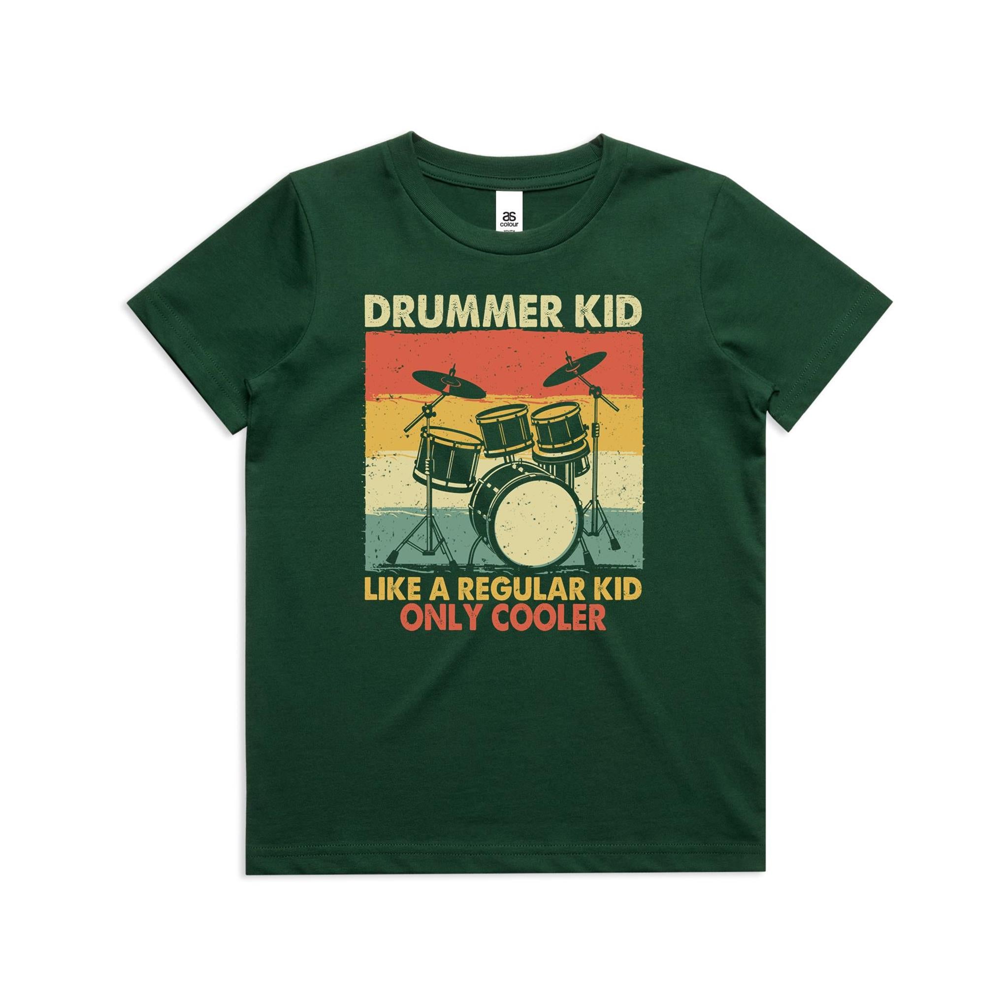 Drummer Kid - Kids Youth Staple Tee