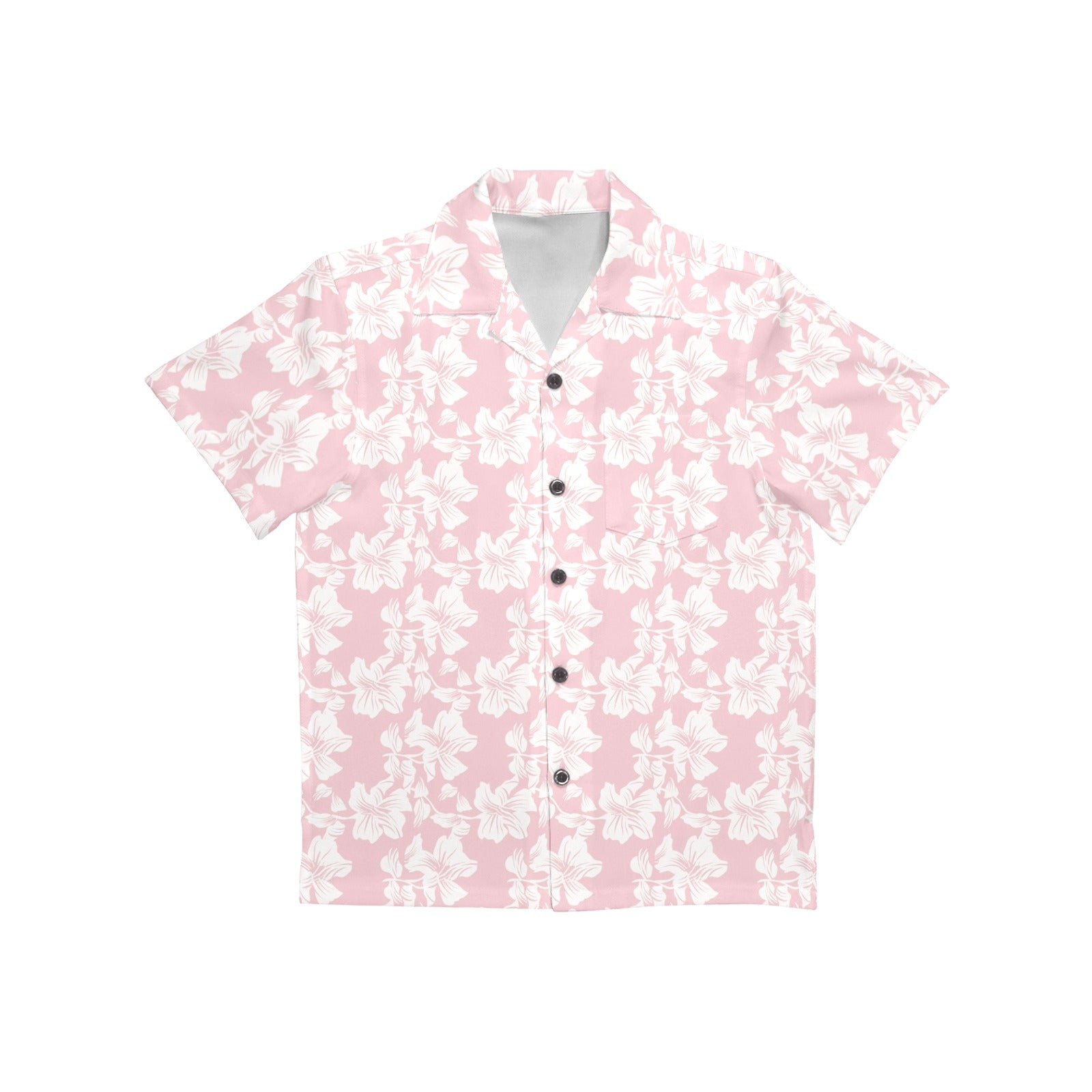 Pink Hawaiian Floral Junior Kids Hawaiian Shirt