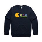 Hungry Pi - AS Colour Stencil Crew Sweatshirt Navy Sweatshirt Games Maths Printed In Australia