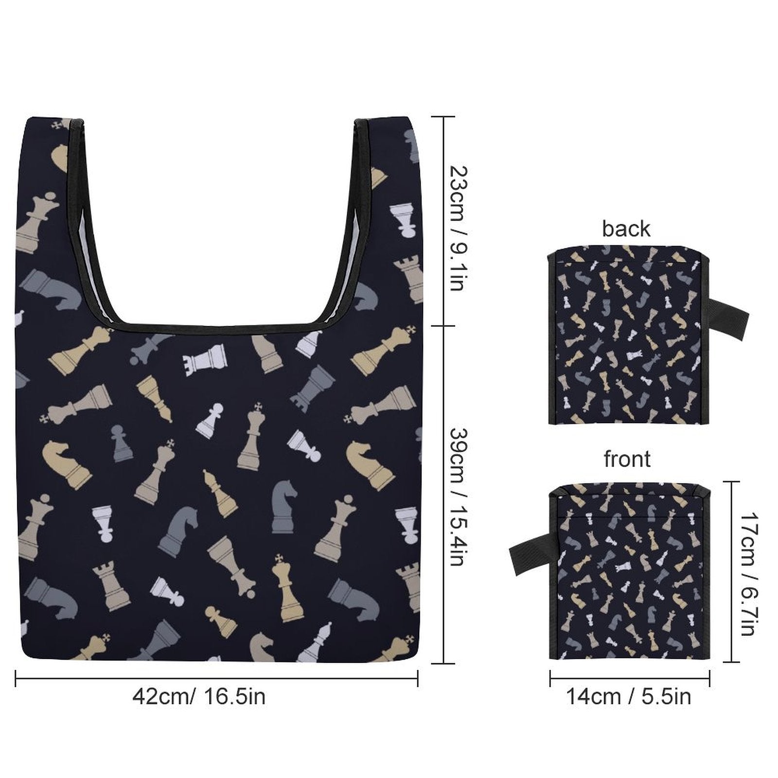 Chess Pattern - Collapsible Shopping Bag