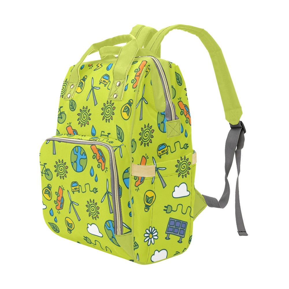Go Green - Multi-Function Backpack, Nappy / Diaper Bag