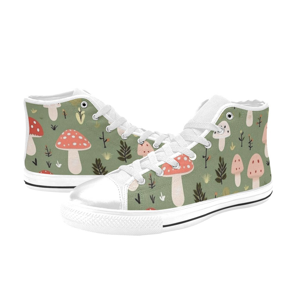 Toadstools - Men's High Top Canvas Shoes