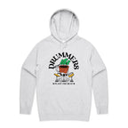 Drummers Plant The Beat - Mens Hoodie White Marle Mens Hoodie Music Printed In Australia