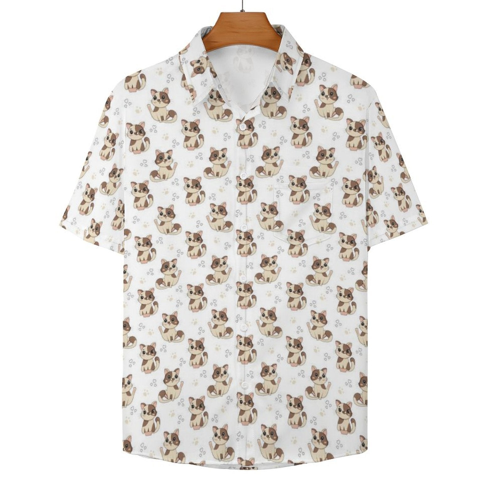 Cheeky Cats Women's Short-Sleeve Button Up Shirt