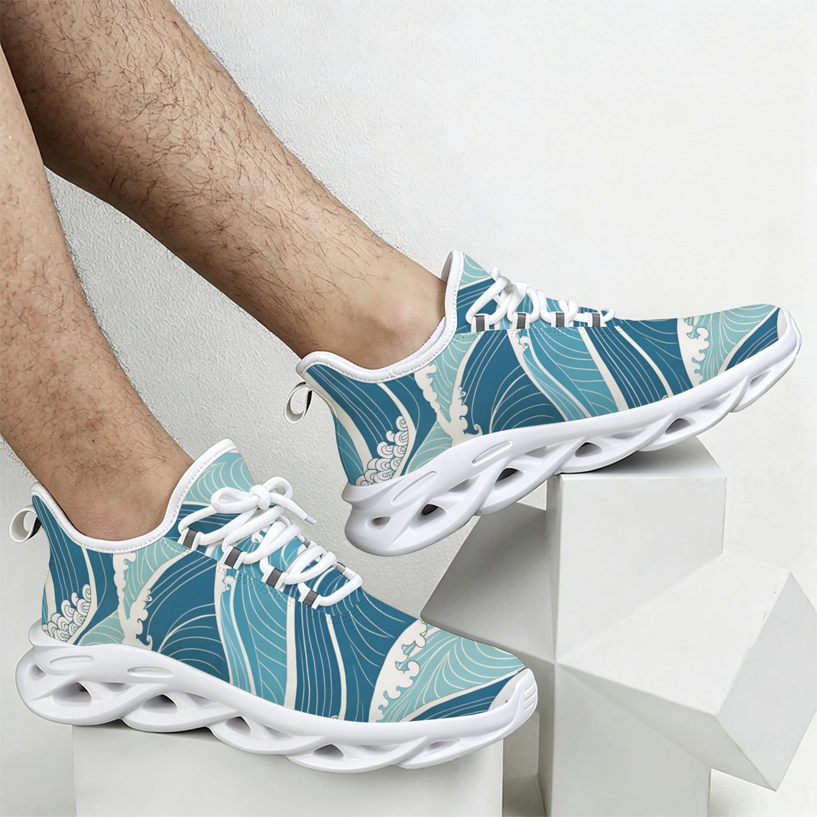 Ocean Waves Men's Twisted Sole Sneakers