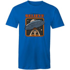 I Want To Believe - Mens T-Shirt Bright Royal Mens T-shirt Printed In Australia Sci Fi